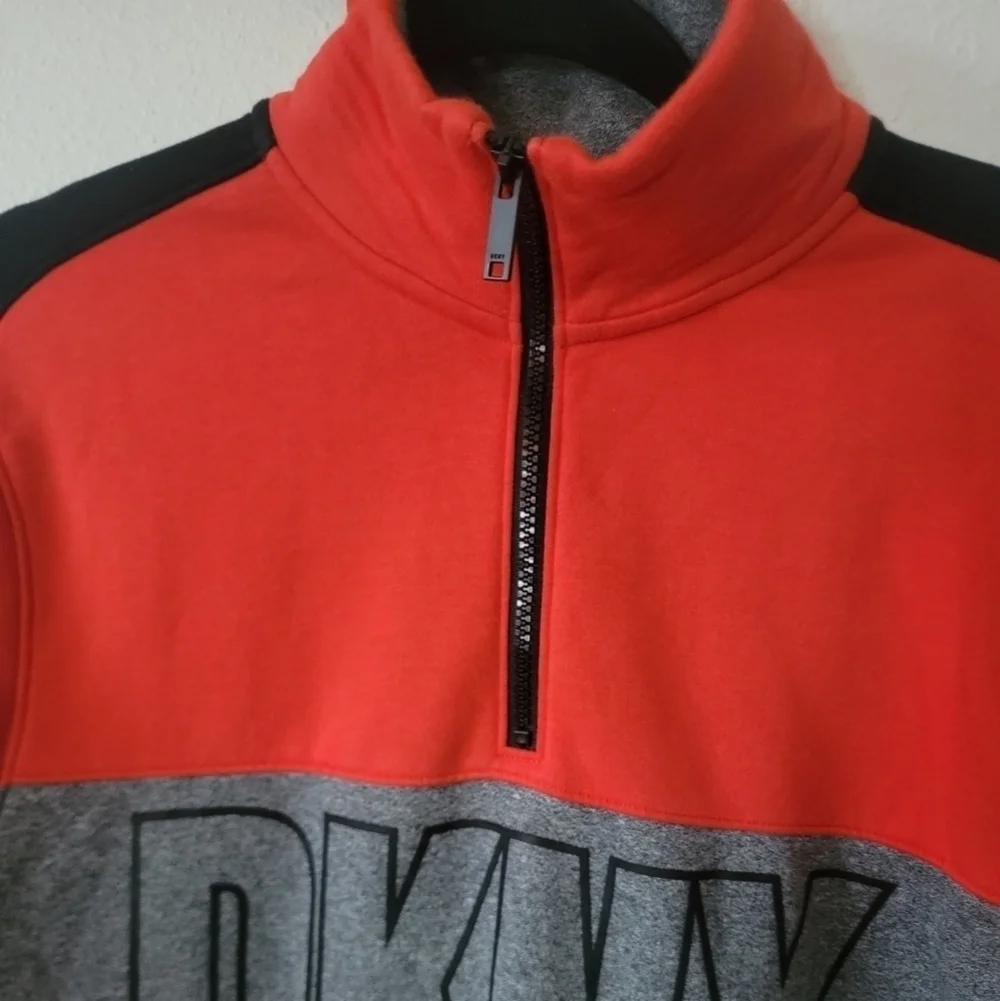 DKNY HOODIE Pullover red/ black size Small.